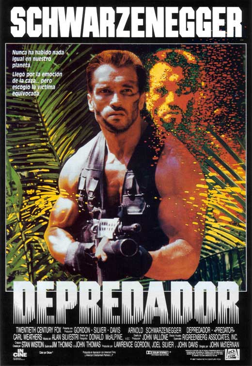 Predator Movie Poster Print showcasing the iconic alien warrior in a jungle setting.