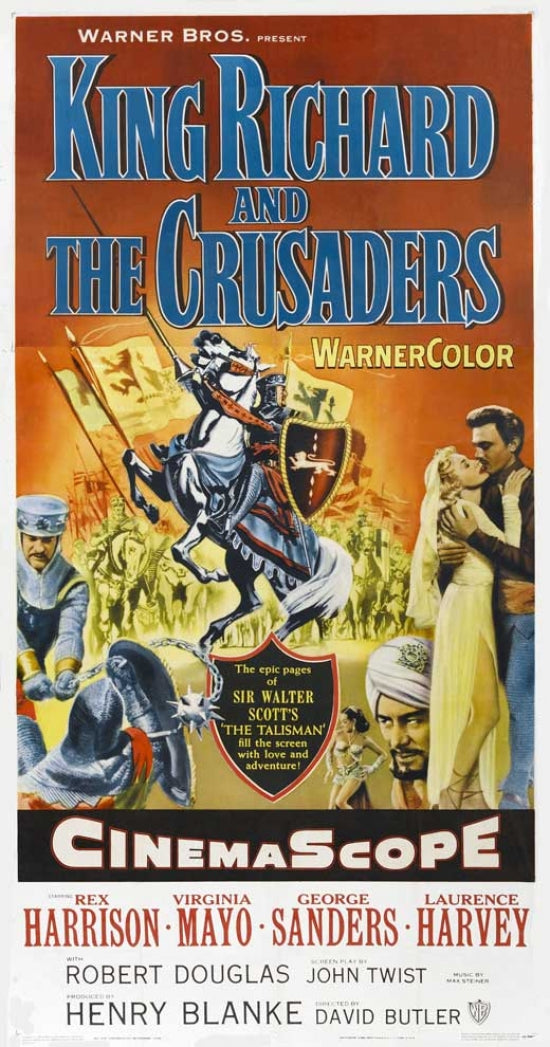 King Richard and the Crusaders Movie Poster featuring vibrant imagery