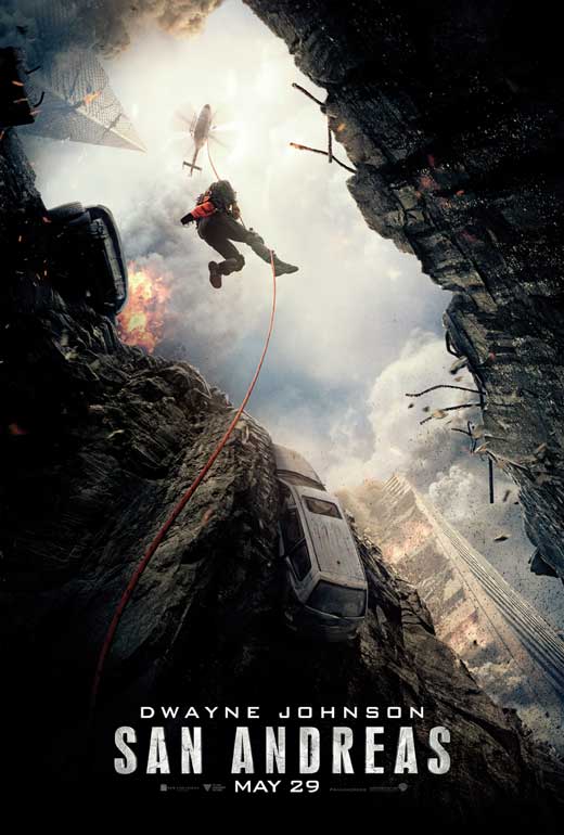 San Andreas Movie Poster Print featuring disaster action imagery