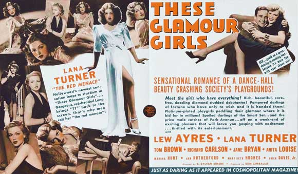 These Glamour Girls Movie Poster Print showcasing classic cinema charm.