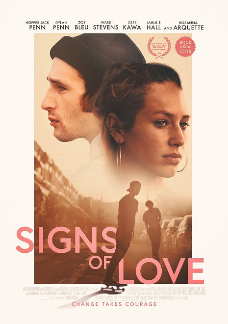 Signs of Love Movie Poster Print showcasing vibrant romance-themed artwork.