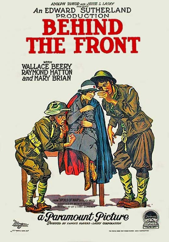 Behind the Front Movie Poster Print showcasing cinematic art.