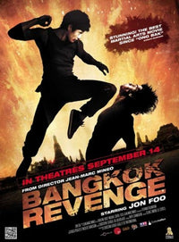 Bangkok Revenge Movie Poster featuring intense action visuals.