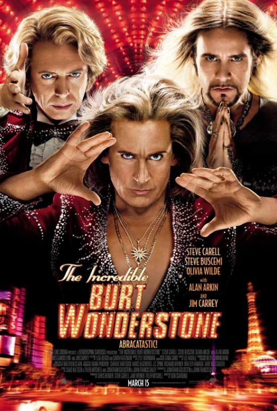 The Incredible Burt Wonderstone Movie Poster Print featuring whimsical characters.
