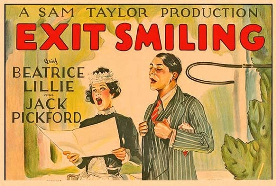 Exit Smiling Movie Poster showcasing classic cinema art.
