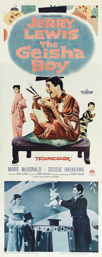 The Geisha Boy Movie Poster Print showcasing vibrant colors and cinematic charm.