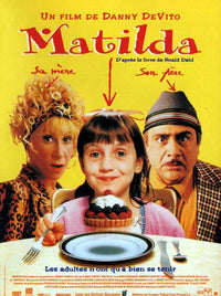 Matilda Movie Poster Print featuring iconic characters and whimsical design.