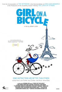 Girl on a Bicycle Movie Poster Print showcasing cinematic romance.