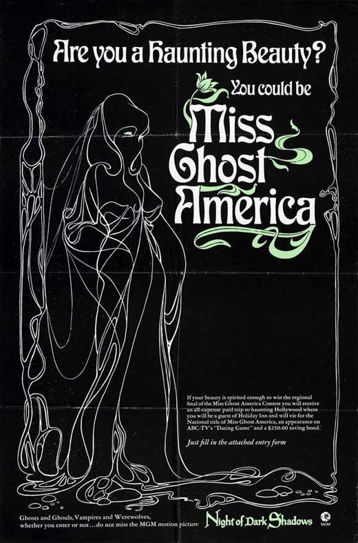 Night of Dark Shadows Movie Poster Print featuring classic film art.