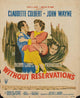 Without Reservations Movie Poster Print showcasing classic cinema design.