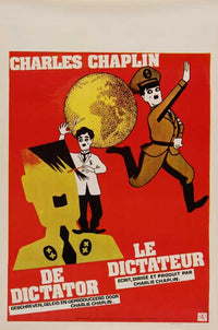 The Great Dictator Movie Poster Print featuring Charlie Chaplin.