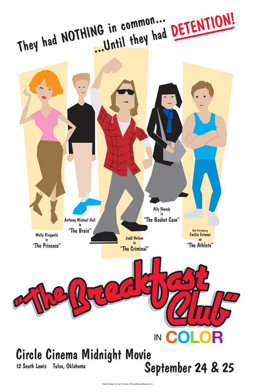 The Breakfast Club Movie Poster Print showcasing iconic characters from the classic film.