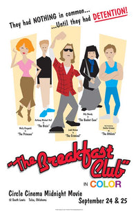 The Breakfast Club Movie Poster Print showcasing iconic characters from the classic film.
