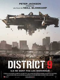 District 9 Movie Poster Print showcasing a thrilling sci-fi design.