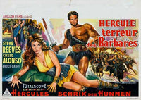 Goliath and the Barbarians Movie Poster Print featuring vibrant colors and dynamic imagery.