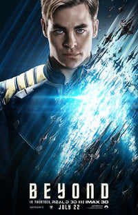 Star Trek Beyond Movie Poster Print featuring dynamic space visuals.
