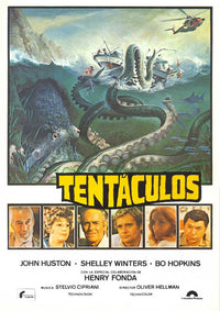 Tentacles Movie Poster Print featuring ocean horror art
