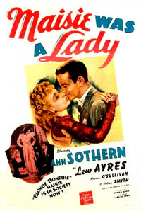 Maisie Was a Lady movie poster print featuring classic cinema design.