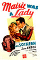 Maisie Was a Lady movie poster print featuring classic cinema design.