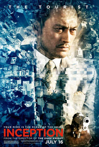 Inception Movie Poster Print showcasing dreamlike artwork.