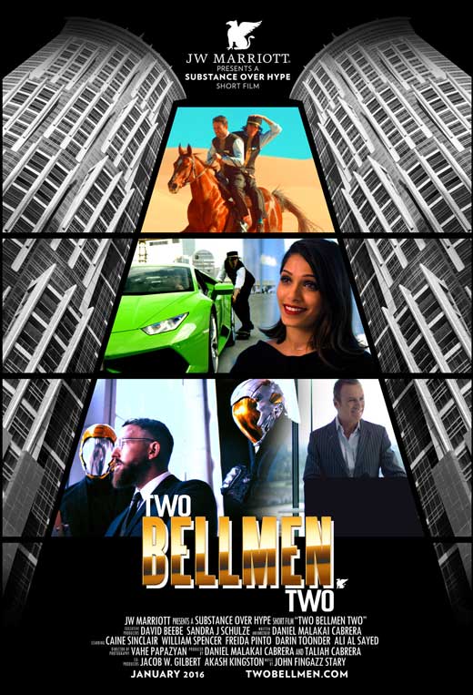 Two Bellmen Two Movie Poster Print showcasing vibrant colors and cinematic theme.