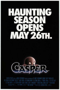 Casper Movie Poster Print featuring the friendly ghost in a whimsical design.