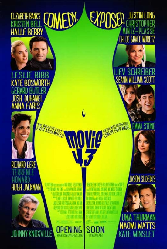 Movie 43 Poster Print featuring iconic comedy moments.