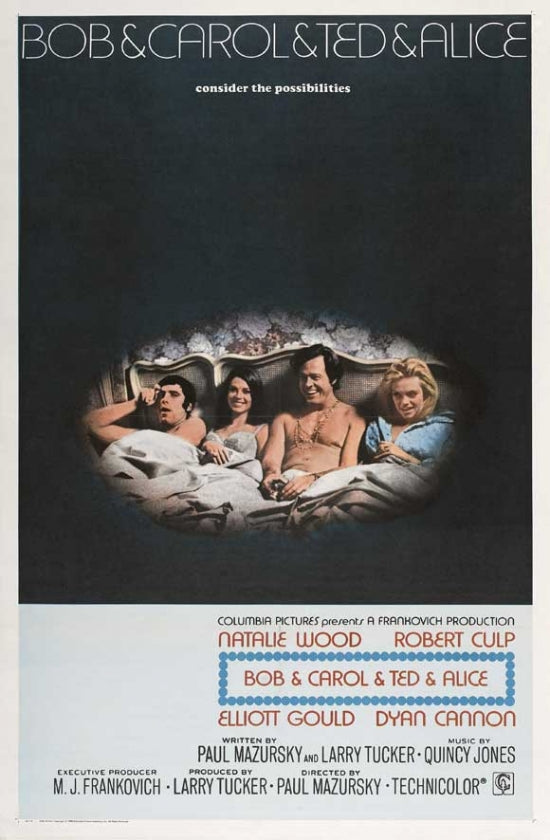 Bob & Carol & Ted & Alice Movie Poster Print showcasing classic film art.