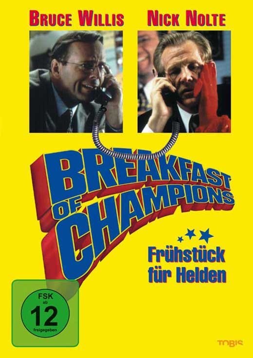 Breakfast of Champions Movie Poster Print featuring vibrant artwork.
