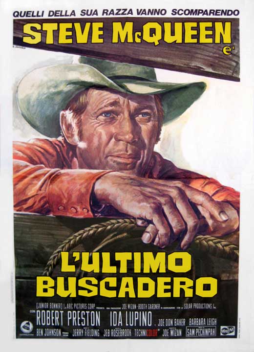 Junior Bonner Movie Poster Print featuring vibrant imagery.