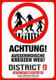District 9 Movie Poster Print showcasing sci-fi film art.