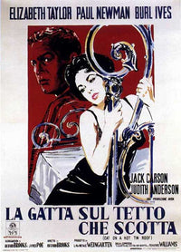 Cat on a Hot Tin Roof Movie Poster Print showcasing classic film art
