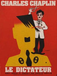 The Great Dictator Movie Poster Print featuring Charlie Chaplin.