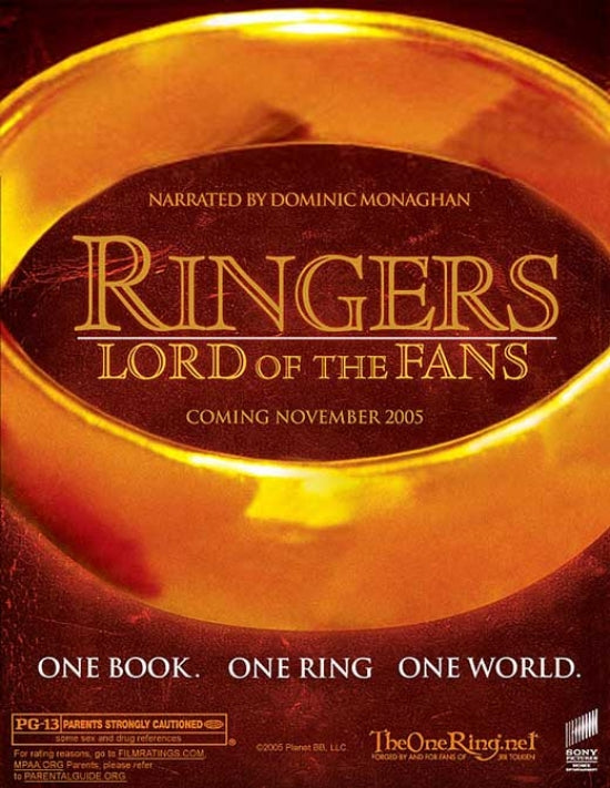 Ringers Lord of the Fans Movie Poster Print showcasing vibrant artwork.