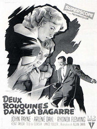 Slightly Scarlet Movie Poster Print featuring classic film imagery.