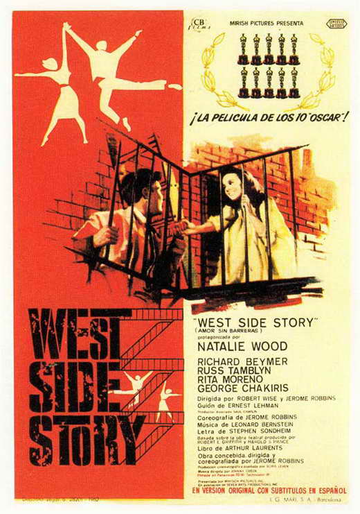 West Side Story Movie Poster Print featuring iconic musical art.
