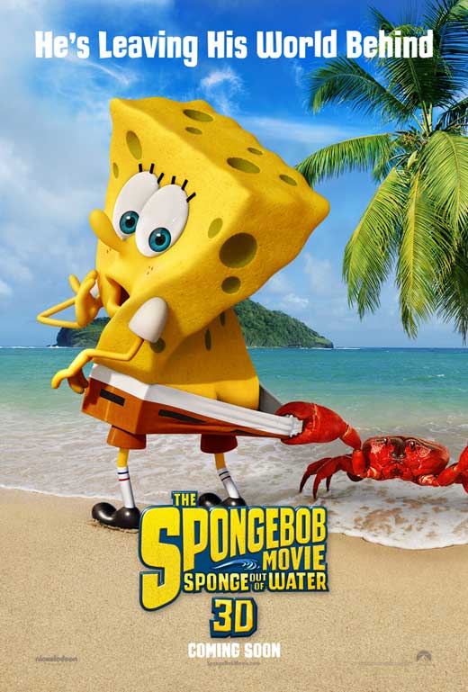 The SpongeBob Movie: Sponge Out of Water Poster Print featuring SpongeBob and friends.