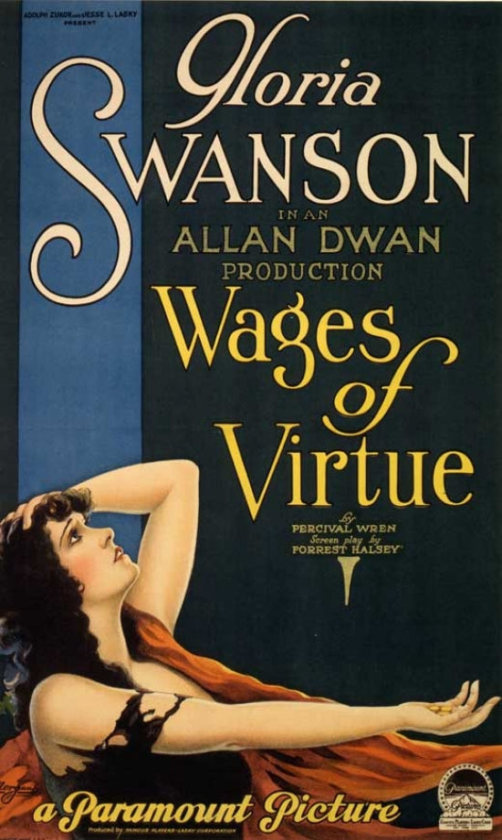 Wages of Virtue Movie Poster Print showcasing cinematic art.