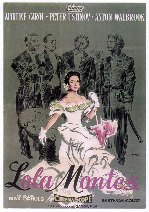 The Sins of Lola Montes Movie Poster Print showcasing classic cinema art.