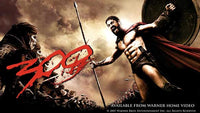 300 Movie Poster Print featuring epic battle scene.
