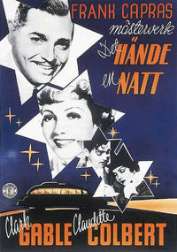 It Happened One Night Movie Poster Print showcasing classic cinema art