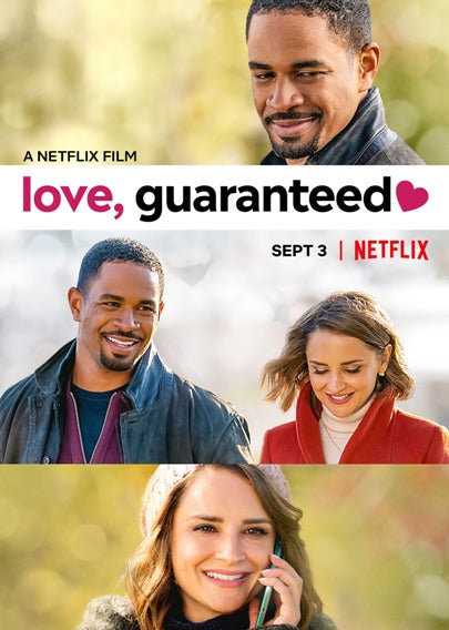 Love, Guaranteed Movie Poster Print featuring romantic comedy theme.