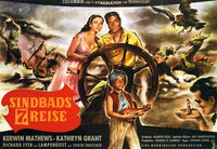 The 7th Voyage of Sinbad Movie Poster Print showcasing classic adventure imagery.