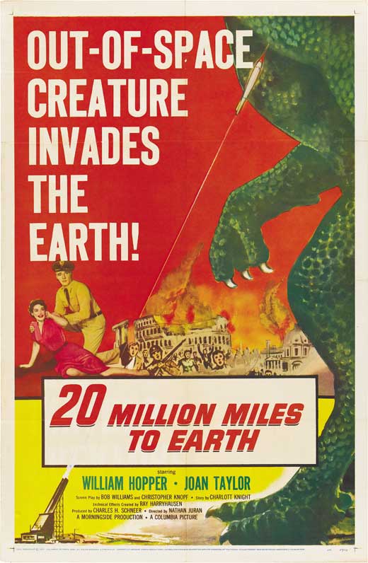 20 Million Miles to Earth Movie Poster Print featuring classic film imagery.
