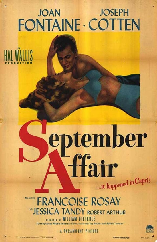 September Affair Movie Poster Print showcasing romance and nostalgia.