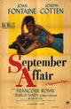 September Affair Movie Poster Print showcasing romance and nostalgia.