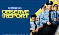 Observe and Report Movie Poster Print featuring vibrant colors and cinematic design.