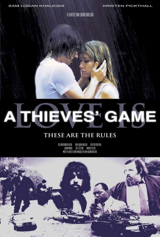 Love Is a Thieves' Game Movie Poster Print showcasing vibrant colors and cinematic design.