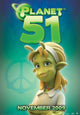 Planet 51 Movie Poster Print featuring colorful characters and space theme.
