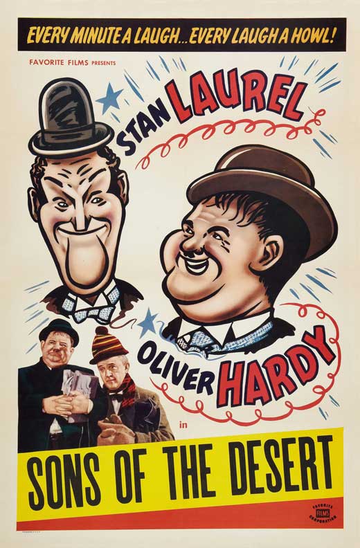 Sons of the Desert Movie Poster Print featuring classic cinema art.